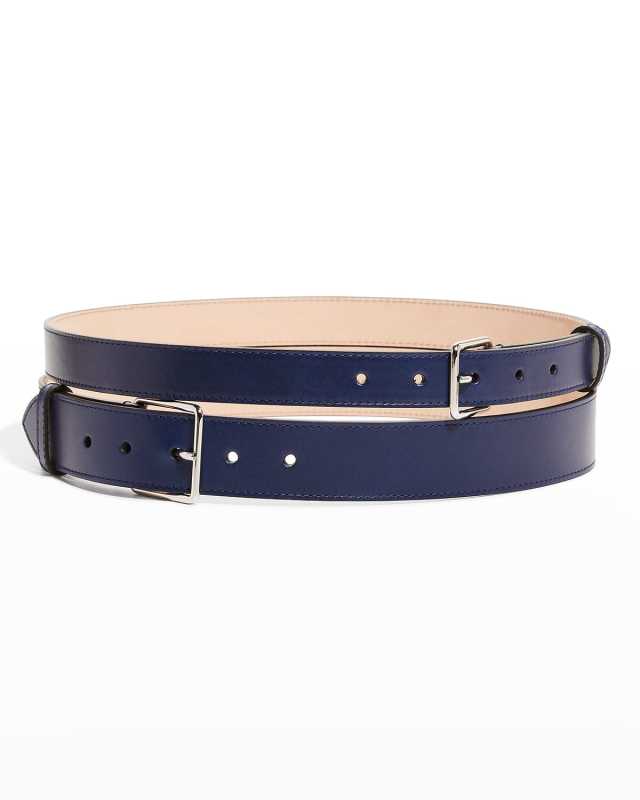 Double Long Leather Belt
